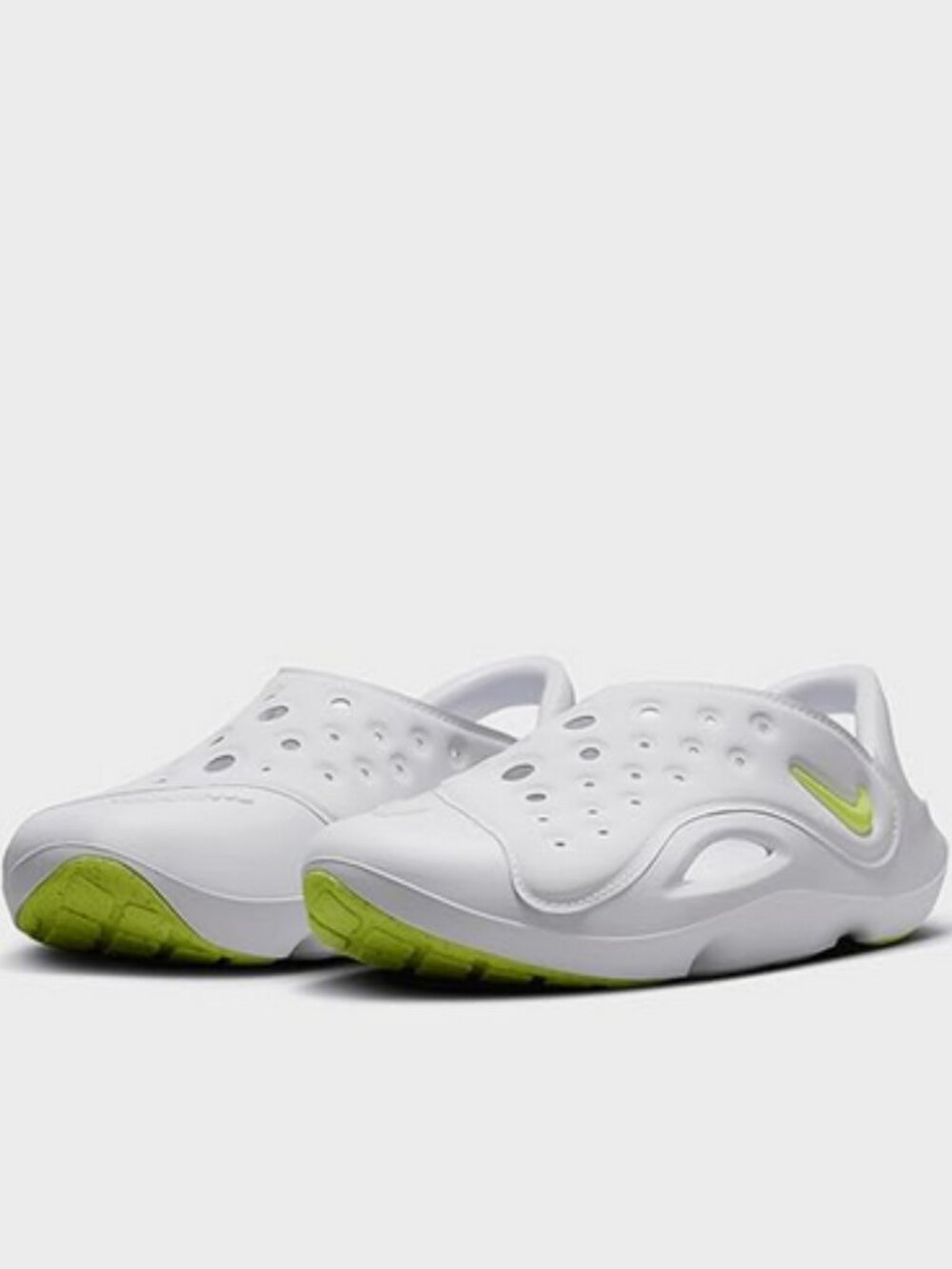 Nike Aqua Swoosh Kids Sandals Watershoes Size 13C FV6363-100 White